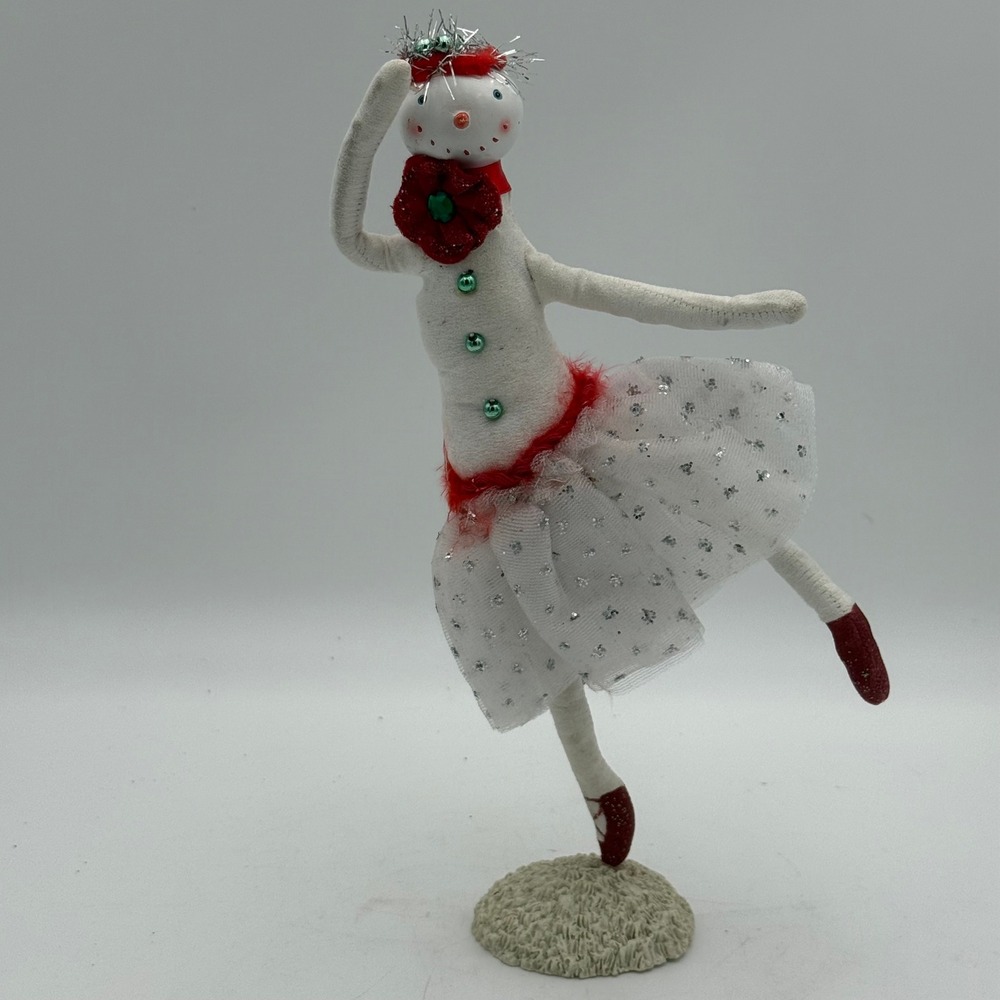 Star of Wonder Snowman Ballerina Figurine Christmas Holiday Decor 12 Inch White